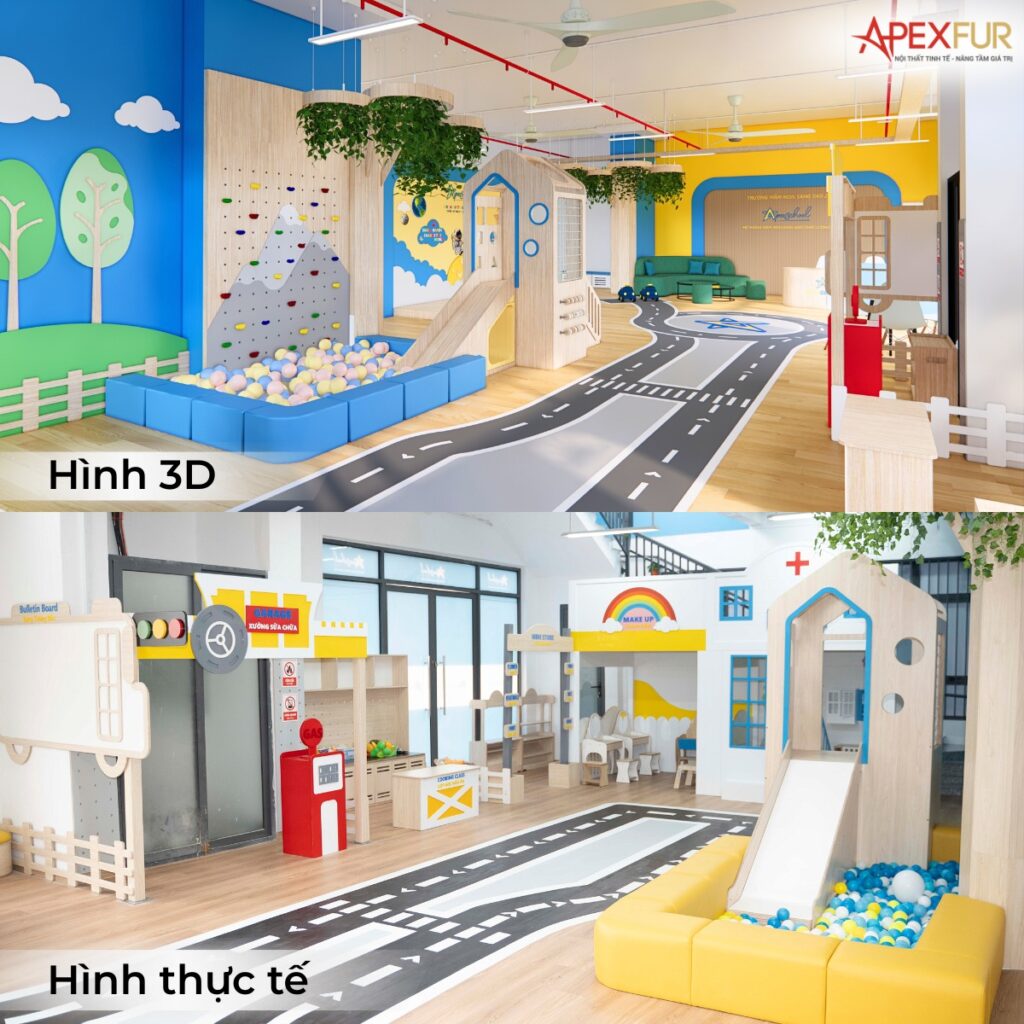 Khu liên hoàn trên bản vẽ 3D và thực tế